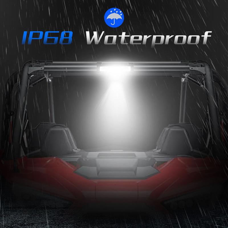 Universal Roll Bar Mount LED Work Light For UTV Polaris RZR XP Turbo Ranger General Can-Am Commander Defender Maverick Off Road