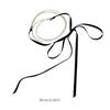 Chic Ribbon Necklace Pendant Necklace Double Layer Necklace Modern Beads Necklace Fashion Neck Jewelry for Fashion Look