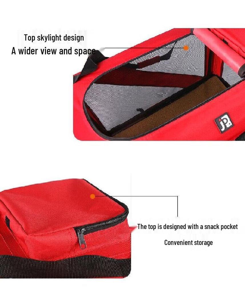 Portable Folding Pet Carrier & Bed: Outdoor Dog/Cat Cage & Car Nest for Golden Retrievers, Corgis, and Teddies