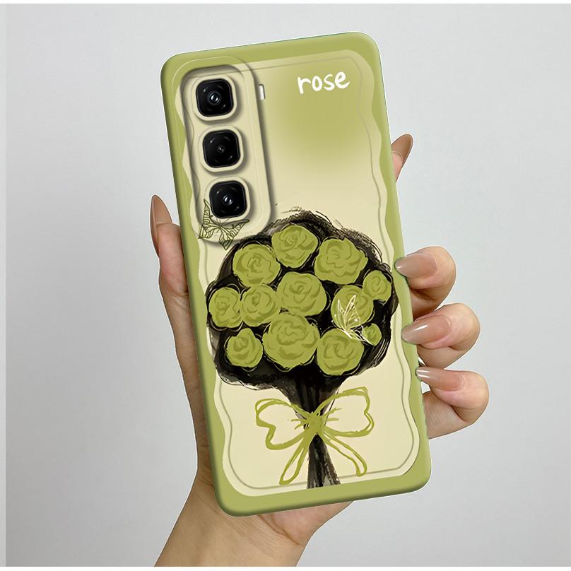 For Infinix Hot 50 Pro 4G Case Pretty Flowers Soft Silicone Shell Cover For Infinix Hot 50 Pro Plu 4G Phone Case Hot50Pro Coque