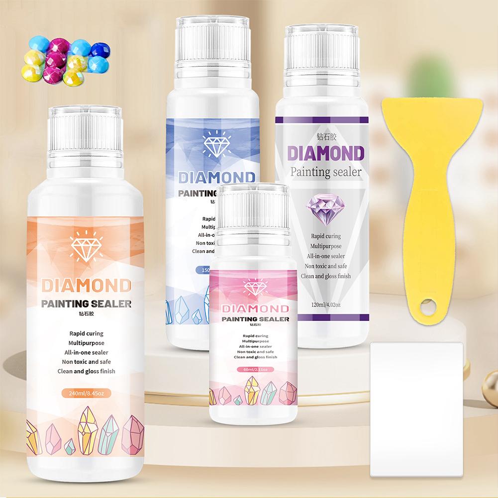 

60/120/150/240ml 5D Diamond Painting Glue Diamond Art Glue Sealer Permanent Hold Sealer for Diamond Painting and Jigsaw Puzzles 75*110cm