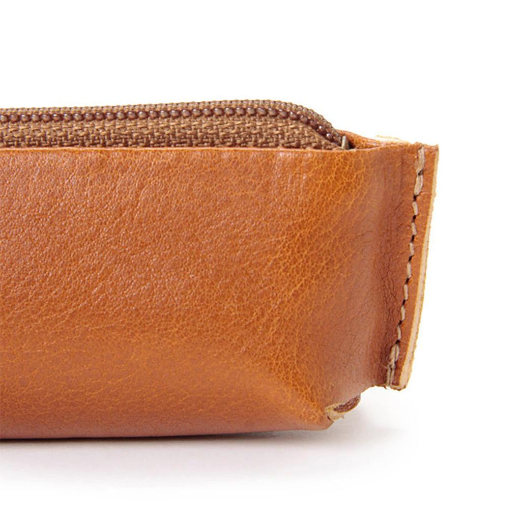 Pencil Pencil Genuine Gray [IL BISONTE] Case, Case, Leather, Leather, Cowhide, Women's, Men's, Unisex,
