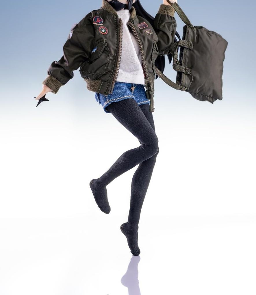 Scale Action Figure HASUKI CS007 Air Force Jacket and Shoulder Bag and Other Outfits Not [TOYBARJAPAN] 1/12 Women's (Head, Body, Included)