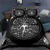 Black Gold Bohemian Mandala Duvet Set Three Piece Set