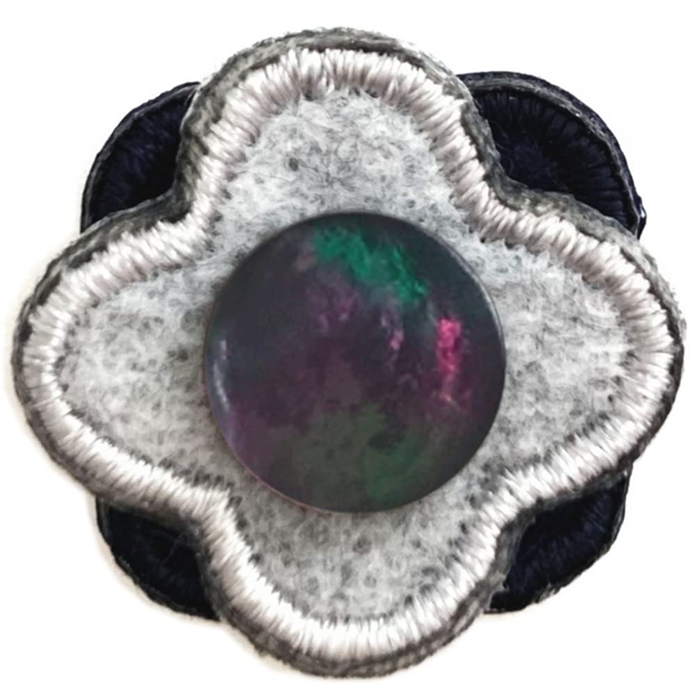 

PINCTADA бутоньерка на лацкан фетр x ракушка бабочки W4 лепесток I x темно-синий x черный жемчуг [Pink Tada] (серая оболочка)