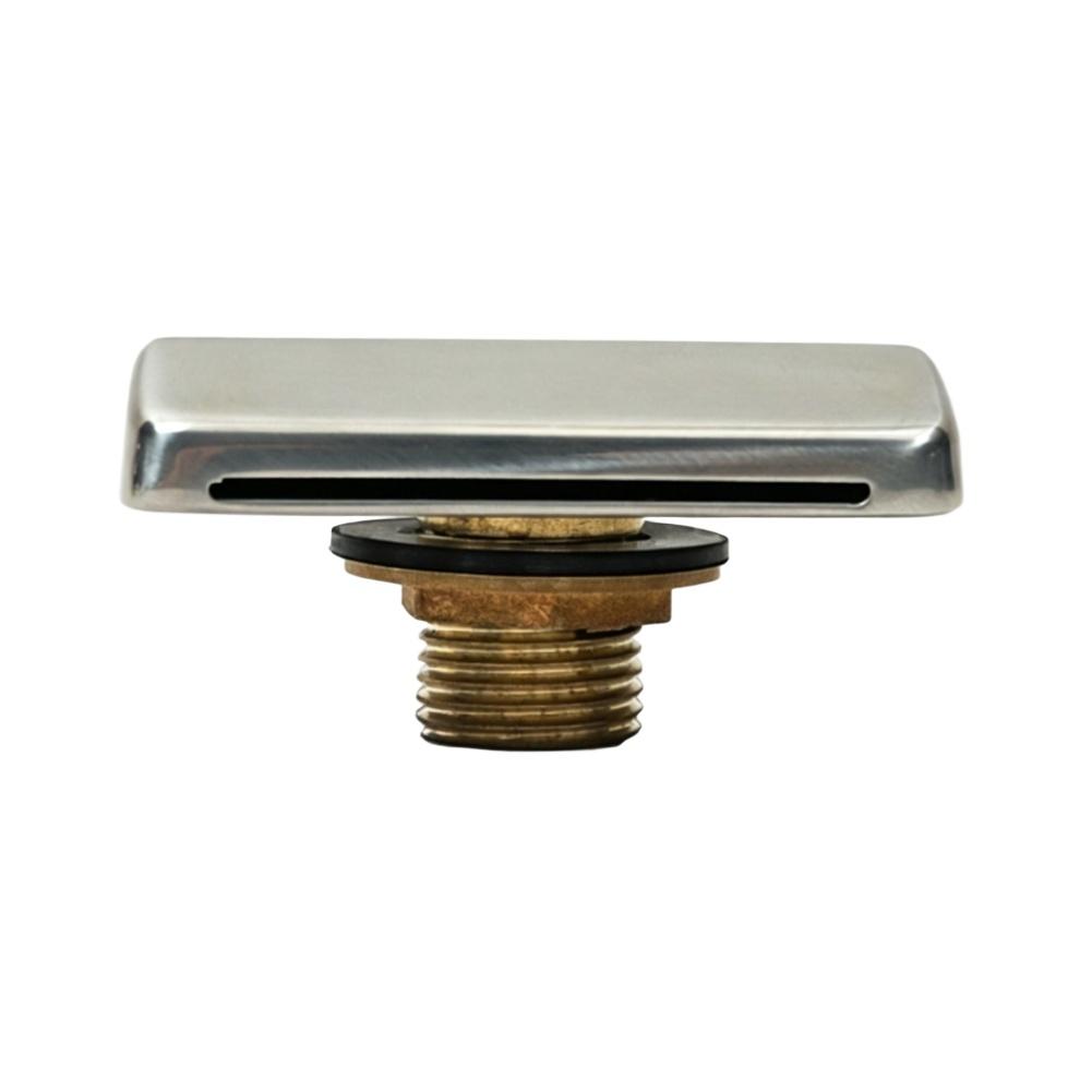 Stainless Steel Center Spout Waterfall Outlet for Bathtub and Swimming Pool Use Compatible with Standard Deck Mount Setups