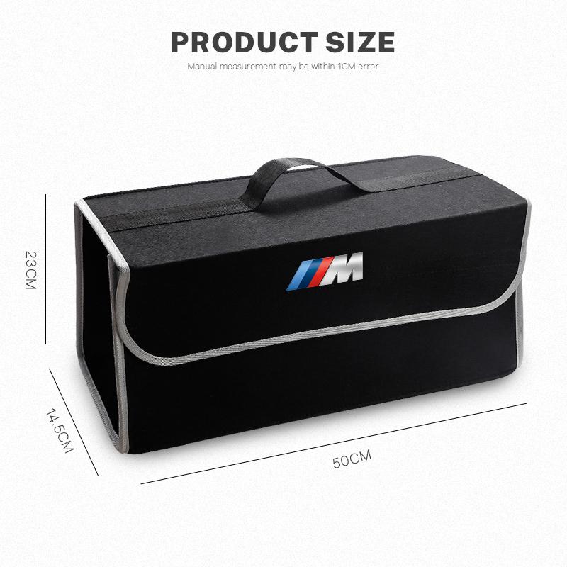 Felt Car Trunk Organizer Foldable Storage Box Cargo Stickers For BMW iX1 I7 F07 F48 F39 F34 F40 F45 F46 G30 G20 G32 E70 E71 E66