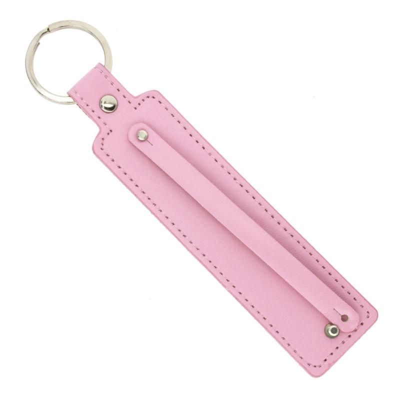 

PU Leather Keychain With 8mm Small Belt Fit For 10mm 8mm Slide Charm Slide Letters Women Men Christmas Gifts розовый