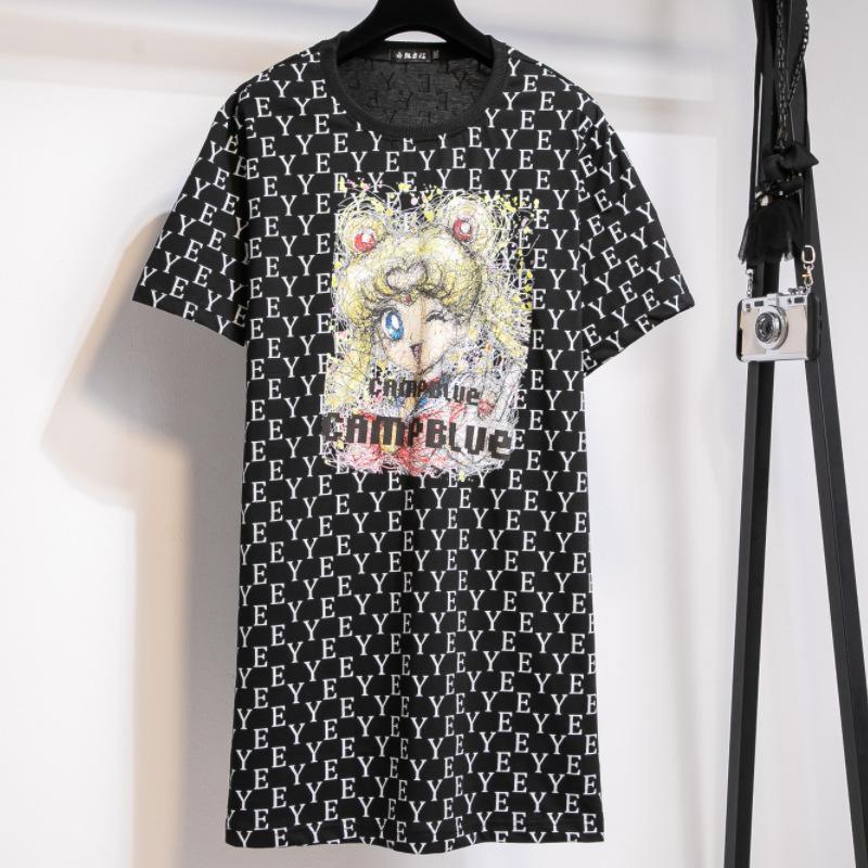 

Плюс Размер Женский Летний Новый Свободный Топ С Короткими Рукавами 7XL