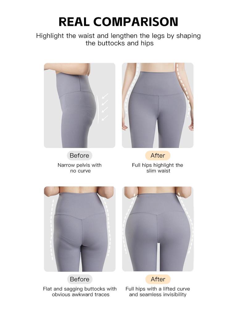 Women's Hip-Enhancing Butt-Lifting Tummy-Control Pants with Sponge Pads - Breathable Mesh Plus Size Shapewear
