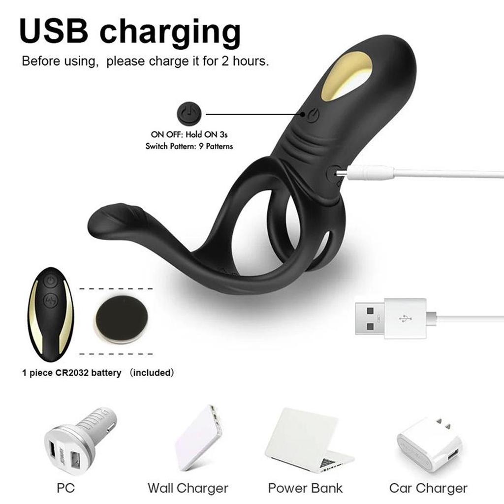 Penisring Vibrierender Klitorisstimulator G-Punkt-Massagegerät Verzögerung der Ejakulation Vagina Orgasmus Massageador Anal Vibrator Produkt für Erwachsene