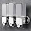 A25F-3In1 Chamber Wall Mounted Bathroom Shower Pump Dispenser And Organizer,Holds Shampoo, Shower Gel, For Bathroom Hotel