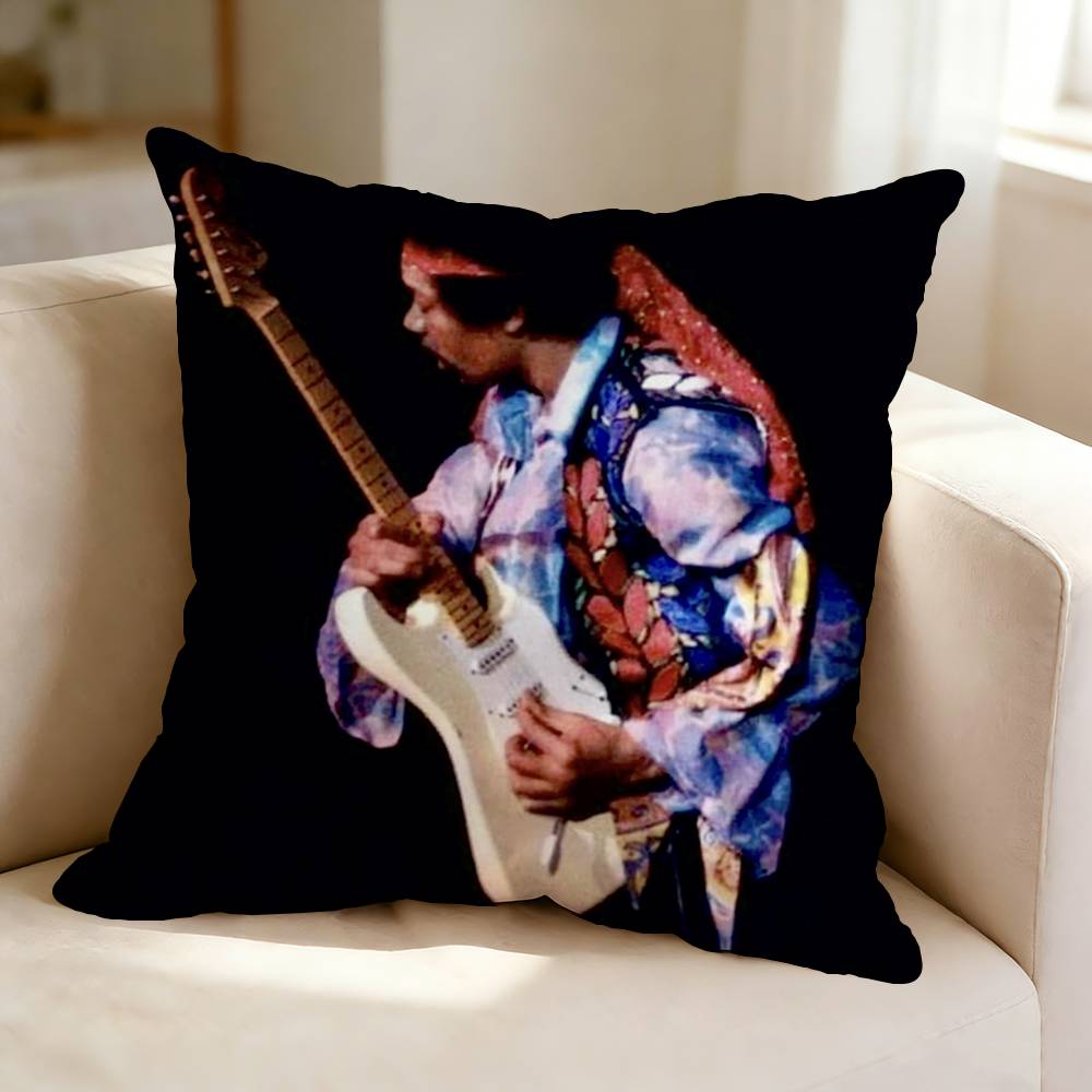 Retrostyle rock Performer JJimi HHendrix  Pillow Case Square DoubleSided Sofa Cushion Cover Bedroom Bedside Pillow