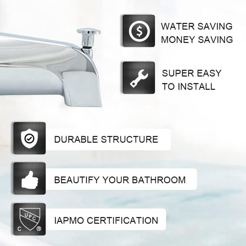 Bathtub Faucet Replacement with Diverter Pull Type Bathtub Faucet Zincs Alloy Bathroom Tub Spout Bathroom Accessories