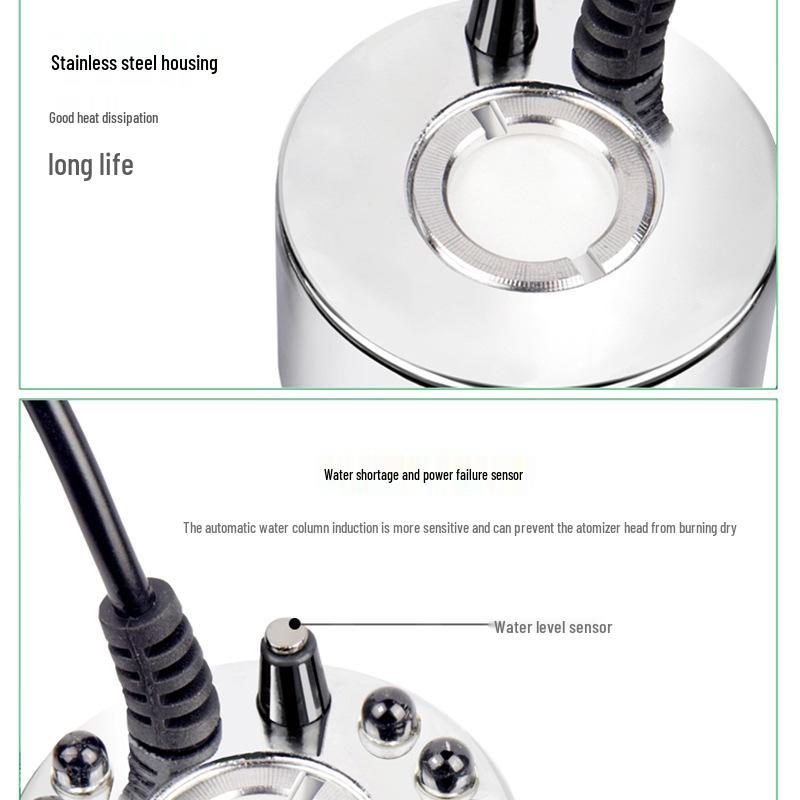 12V Solar-Powered Ultrasonic Single-Head Fog Maker Humidifier