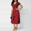 Cross-border Amazon Independent Station EBAY Casual Women's Clothing High Waist Medium Dress Commuter Dress Evening Dress Bridesmaid Clothing