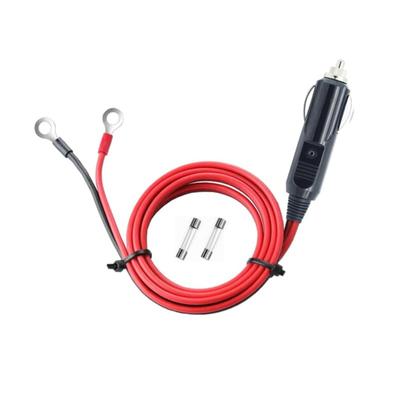 Lighter Plug To O-Ring Terminal Bakelite Car Charger 6.3mm Copper Terminal 12V 15A Car Inverter Charger