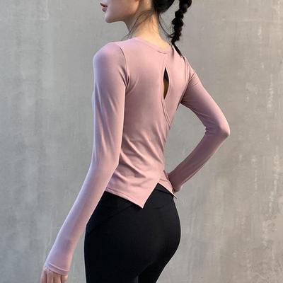 Top Sexy da Donna a Maniche Lunghe per Yoga e Fitness, Asciugatura Rapida, Vestibilità Slim per Autunno e Inverno