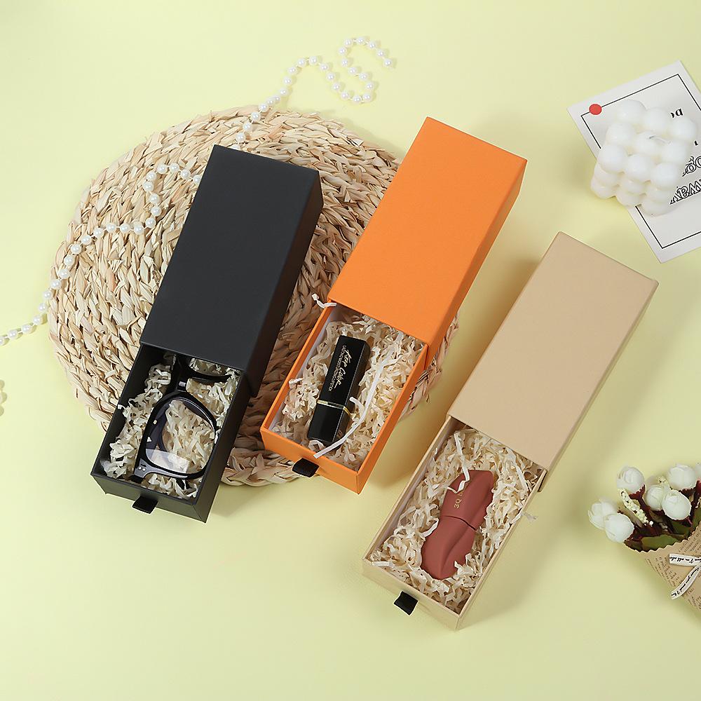 Drawer Jewelry Case Compact Ring Velvet Box Bracelet Holder Paper Material Necklace Storage Box For Jewelry Organization Travel