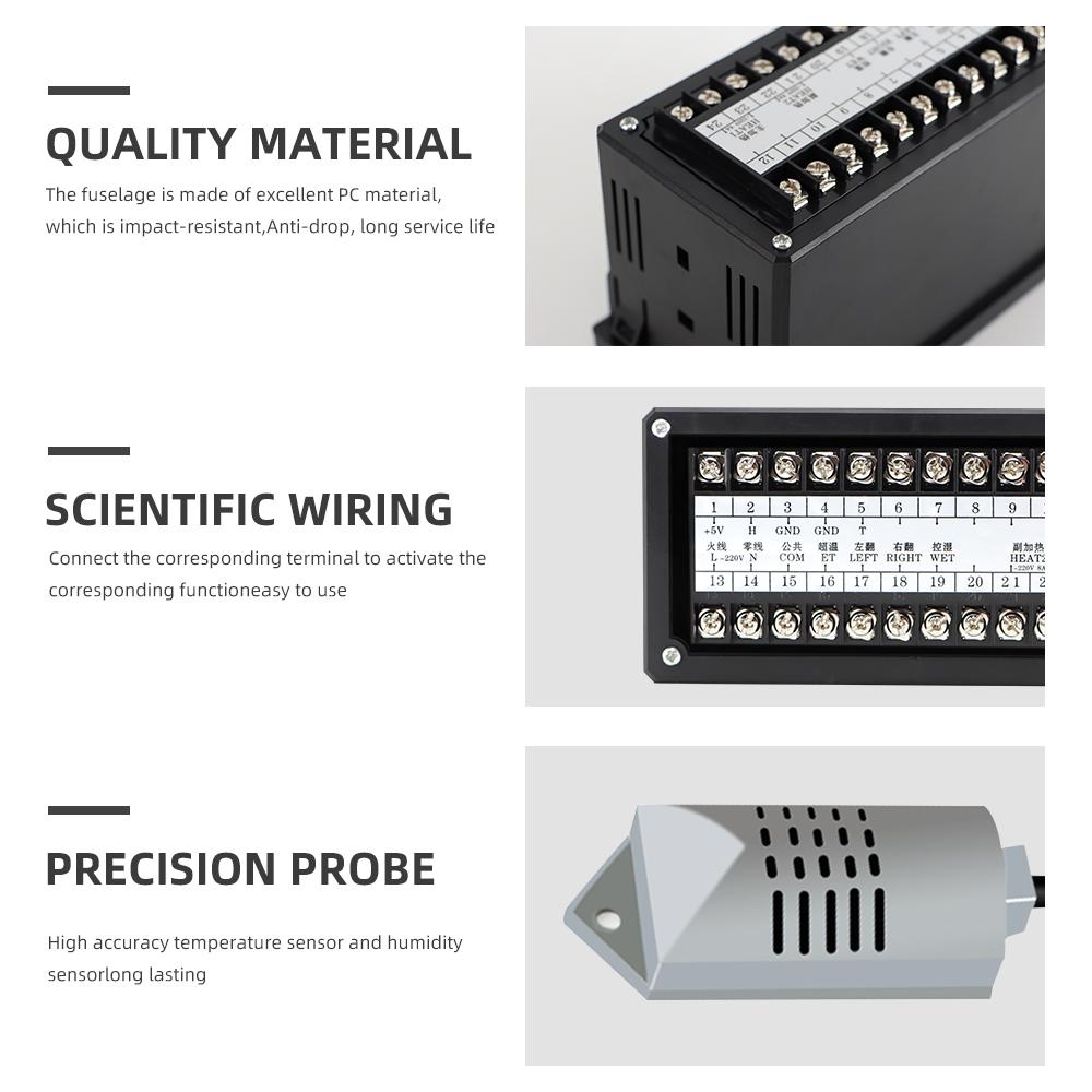XM-18 Digital Äggkläckare Controller Multifunktionell Termostat Hygrostat Temperatur Fuktighetskontroller med Sensorsond