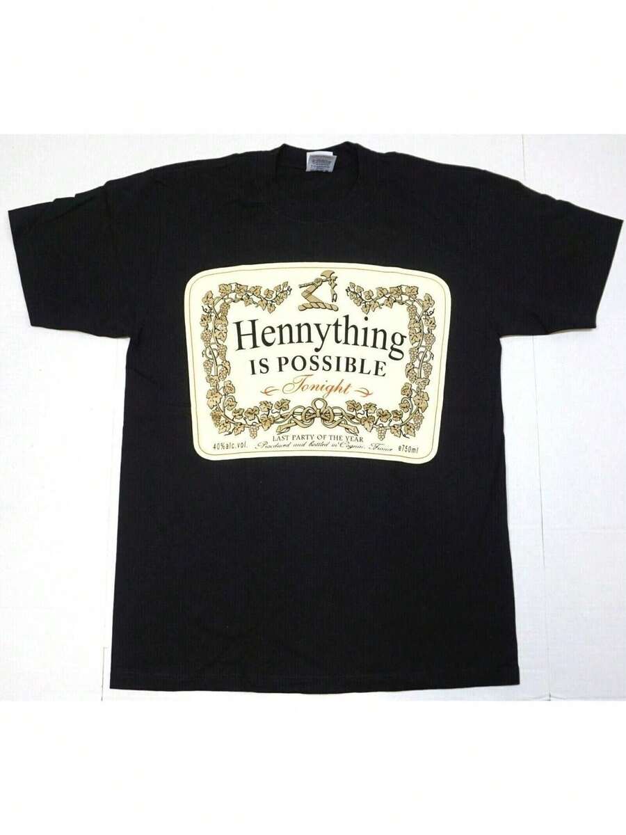 

Унисекс Черная футболка Hennything Is Possible L