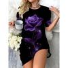 Women's Cute Cat Print Short Sleeve Nightgown