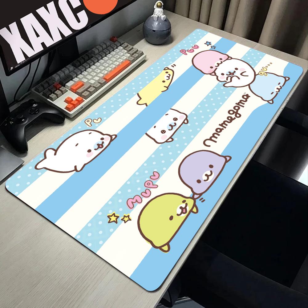 Cute Mamegoma Large Gaming Mouse Pad Computer Mousepad PC Gamer Laptop Mouse Mat Office Mausepad Silicone Keyboard Mat Desk Pad