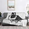 Cute Border Collie Blanket Soft Warm Flannel Throw Blanket Cover for Bed Living Room Picnic Travel Home Couch