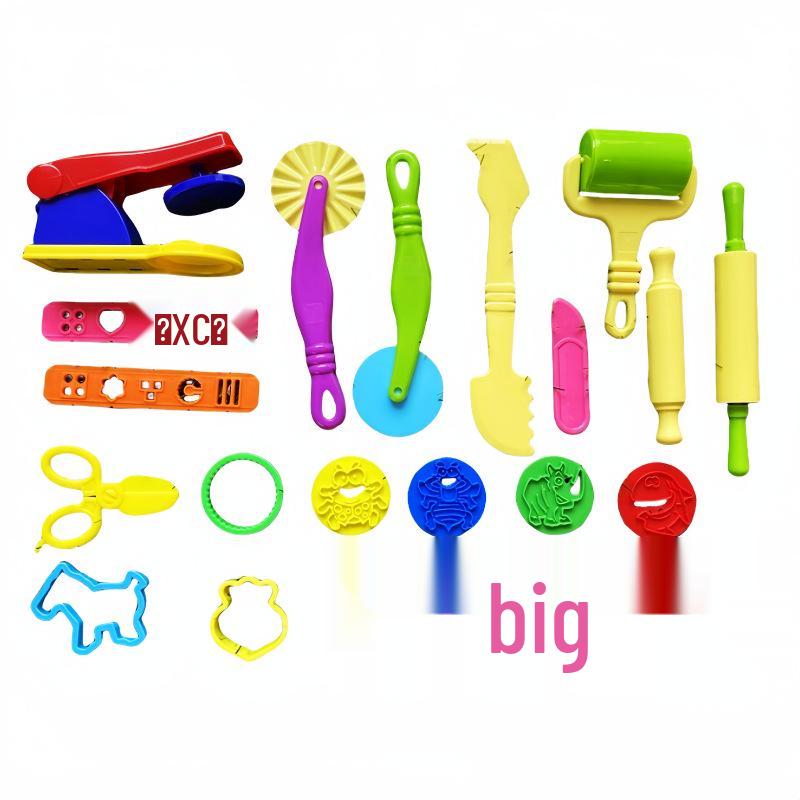 Children's DIY Color Clay Craft Kit: Includes Leather Clay, Glue Machine, Needle Cylinder, Noodle Maker, Dessert, Cake, and Bread Making Tools.