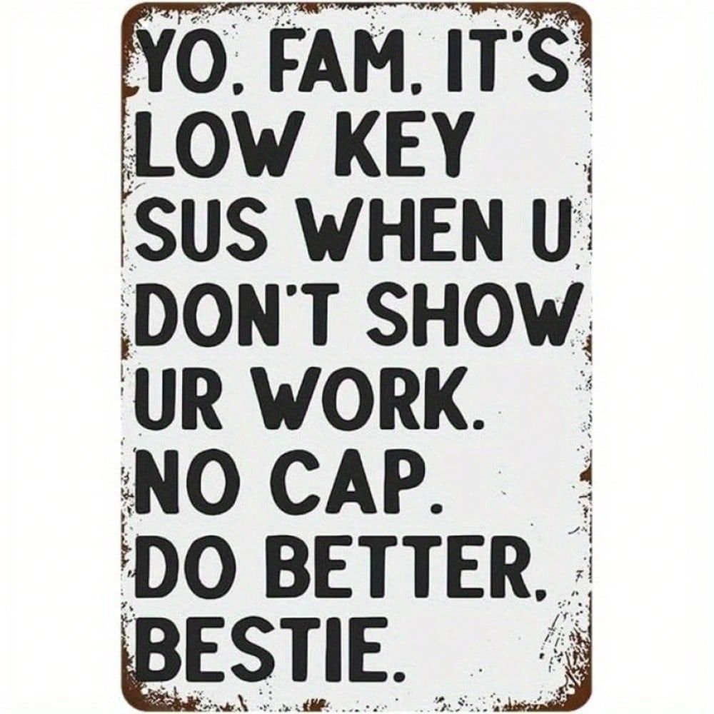 

Metal Poster Wall Art Funny Math Print Home Office Classroom Decor