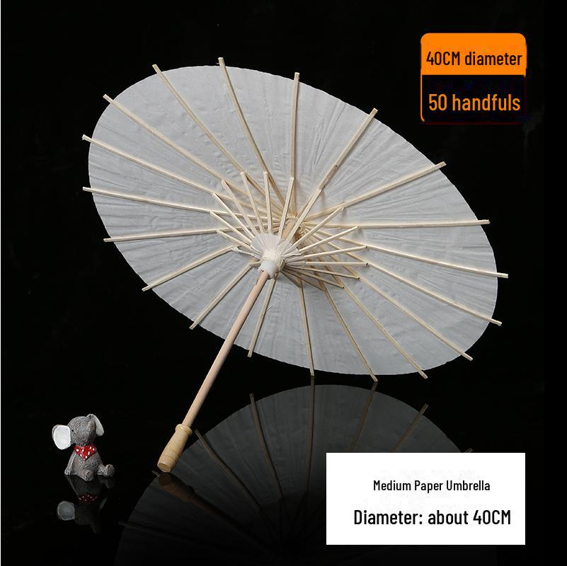 DIY Handbemalter weißer Papierschirm für Kinder – Chinesischer antiker Stil, Bastelaktivität für den Kindergarten