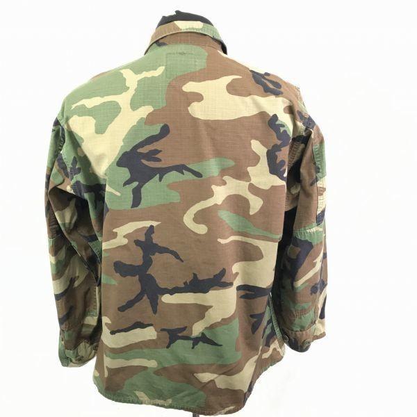 80er Jahre Vintage US Army BDU Jacke Herren M Woodland Camouflage Verstellbare Passform Knöpfe Militär(GEBRAUCHT)