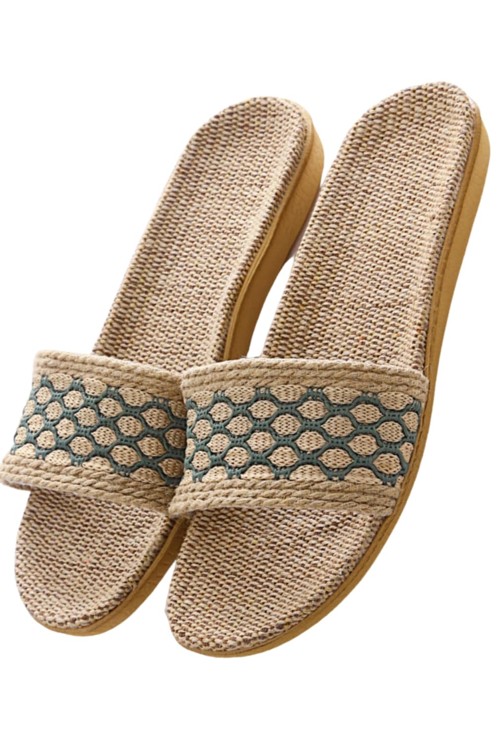

Room Indoor Linen Sandals for Suitable for Men and Women [L.] Shoes, Slippers, Comfort,