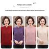 2025 Red Velvet Qipao Collar Sweater for Middle-Aged Women: Year of the Rat Autumn/Winter Collection