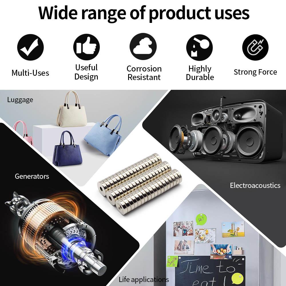 18x5-5mm Super Strong Neodymium Magnet N35 NdfeB Permanent Magnetic Imanes Round With Holes Powerful Magnets Refrigerator Magnet