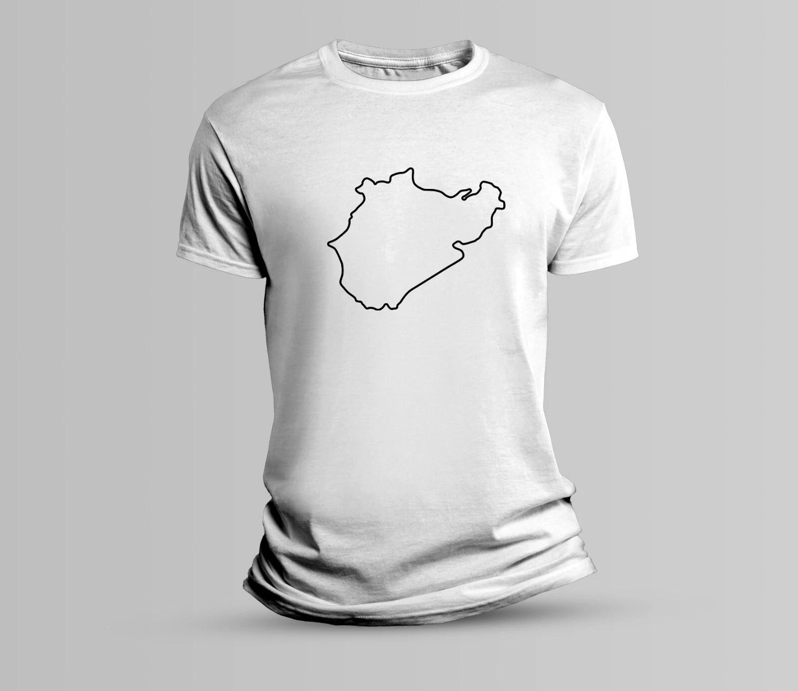 Nurburgring Nordschleife Circuit T Shirt White 4XL