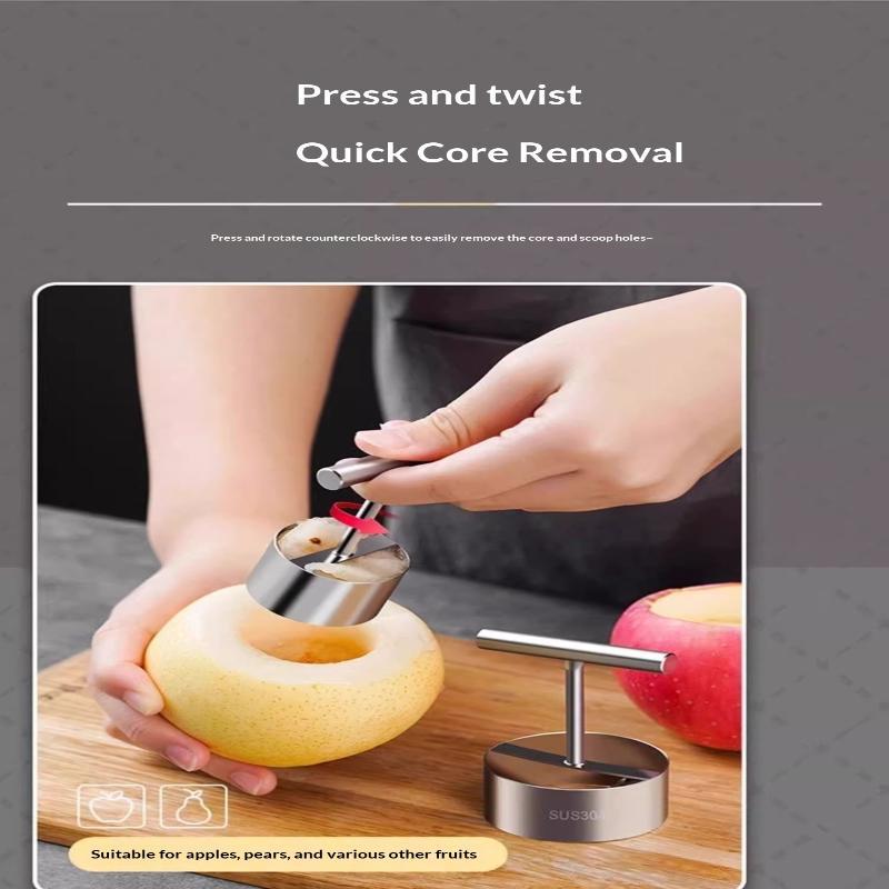 Fruit Core Digger Pear Core Coring Cutter Stainless Steel Fruit Core Pitter Remover Separator For Kitchen Accessories