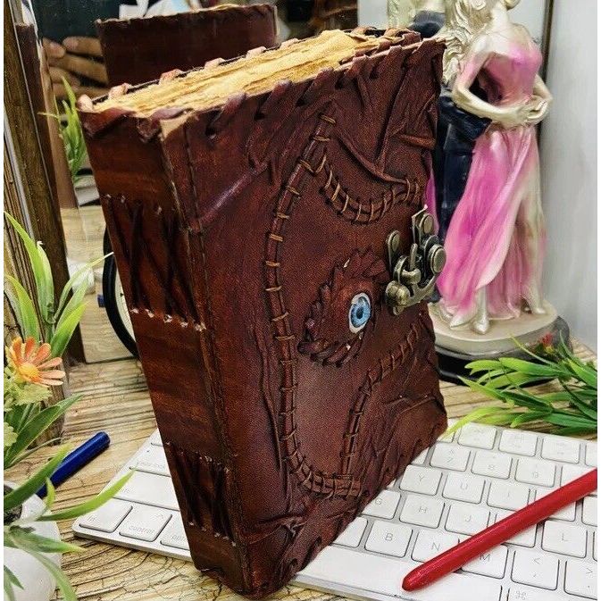 Hocus Pocus Spells Vintage Leather Journal Books Of Shadow Antique Gift