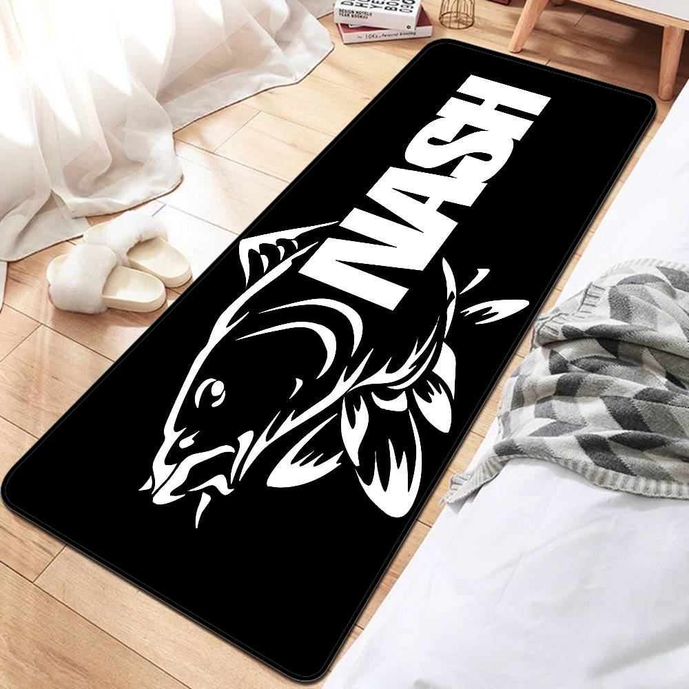 Nash Fishing Logo Floor Mat INS Style Soft Bedroom Floor House Laundry Room Mat Anti-skid Bedside Area Rugs