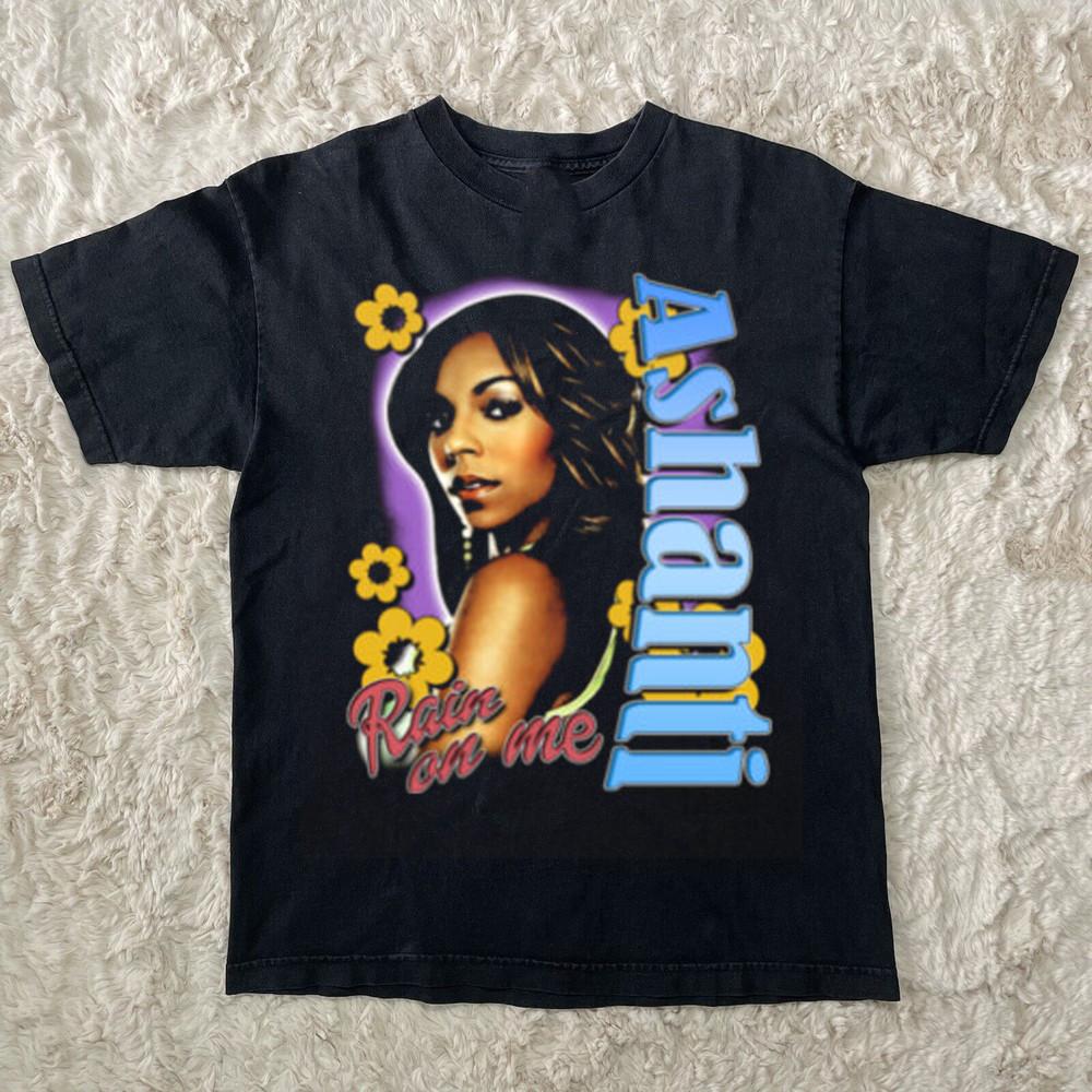 NEW Collection Ashanti Rap Short Sleeve Black All Size Shirt Unisex T-Shirt