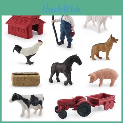 Bauernhofleben Tierfiguren Set PVC Bauernhof Szene Modell Für Kinderspiel und Sammlung