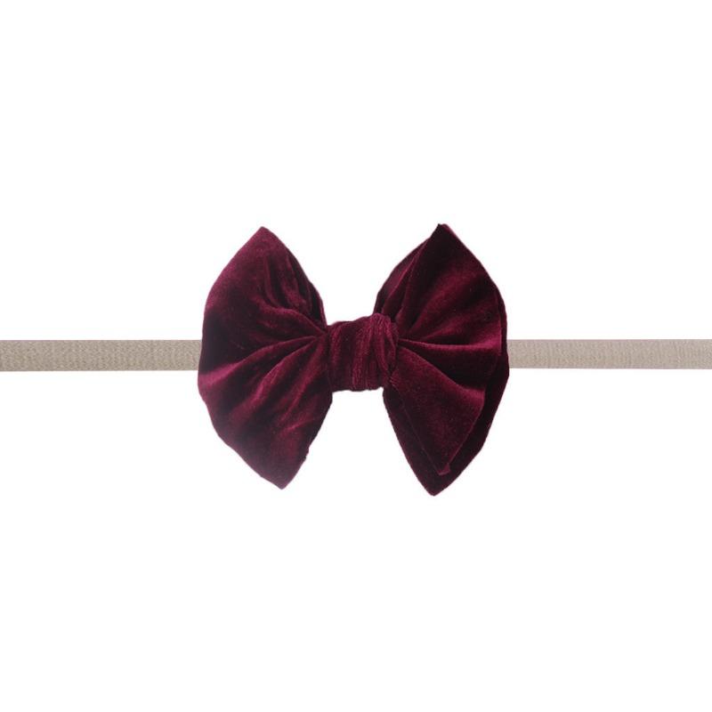 New baby golden velvet bow headband, baby girl does not hurt the skin hair accessories headband Babyhairband