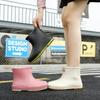 Women's new rain Shoes Fashion anti slip rubber shoes Lightweight waterproof rain boots Solid color ladies work Boots Zapatos