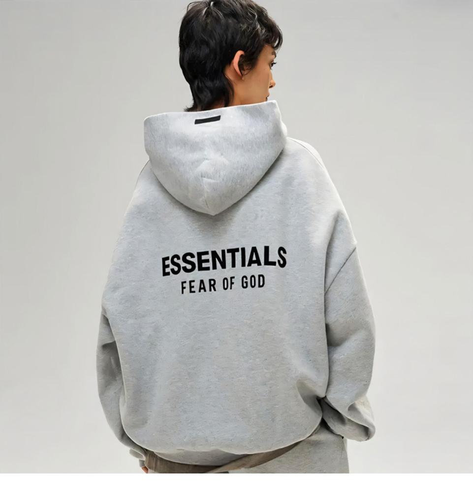 FOG ESSENTIALS Trendy Letter Print Hooded Sweatshirt for Men and Women