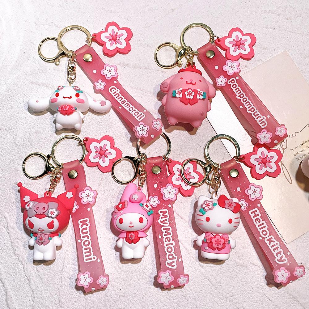 New Creative Cartoon Pendant Cute Silicone Doll Couple's Keychain Bag Pendant for Girlfriend's Birthday Gift