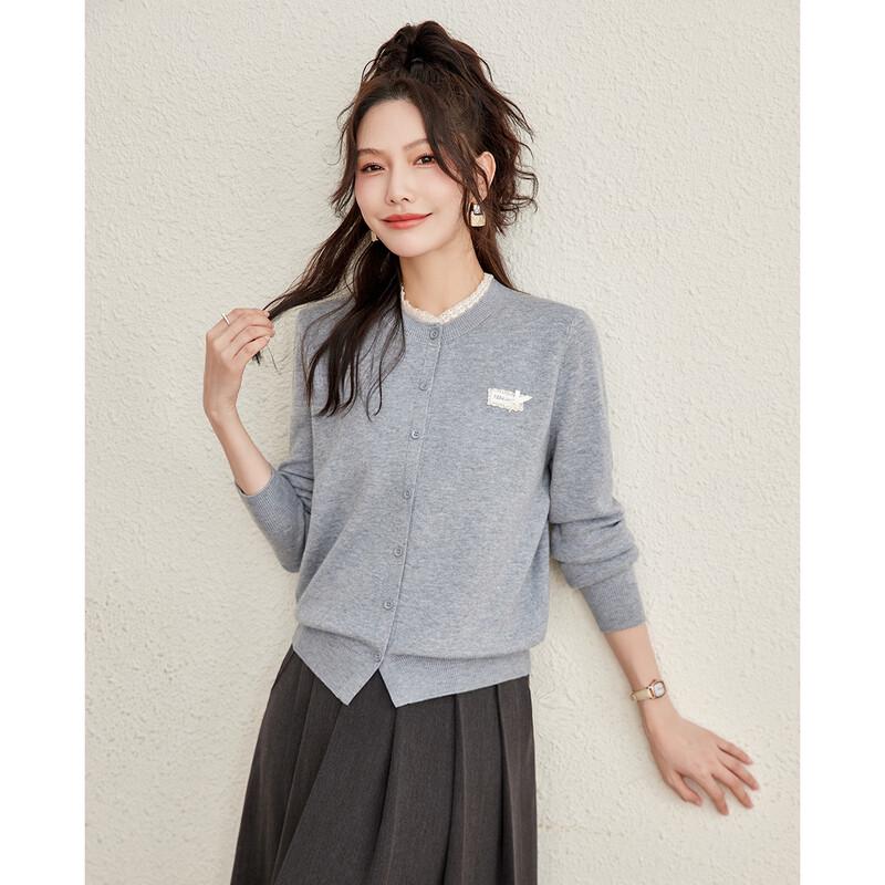 TERRE BLEUE Women s Wool Blend Knit Cardigan One Size