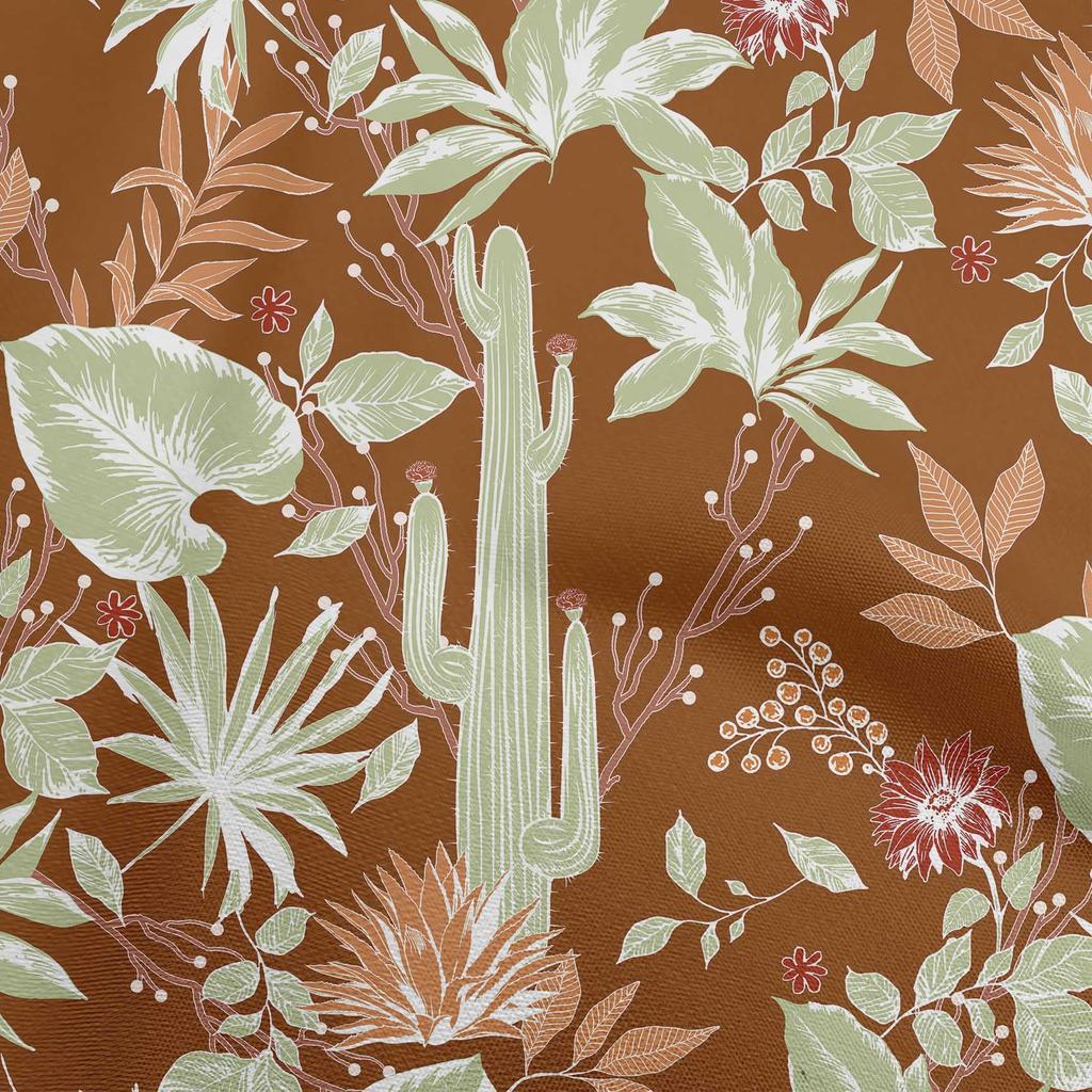 oneOone Cotton Poplin Aqua Blue Fabric Tropical Fabric For Sewing Printed Craft Fabric By The Yard 42 Inch