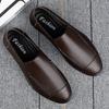 Fashion Classic Brand British Style Brown Men's Flat Shoes Office Men's Business Shoes Daily Commuting Men's Leather Casual Shoes
