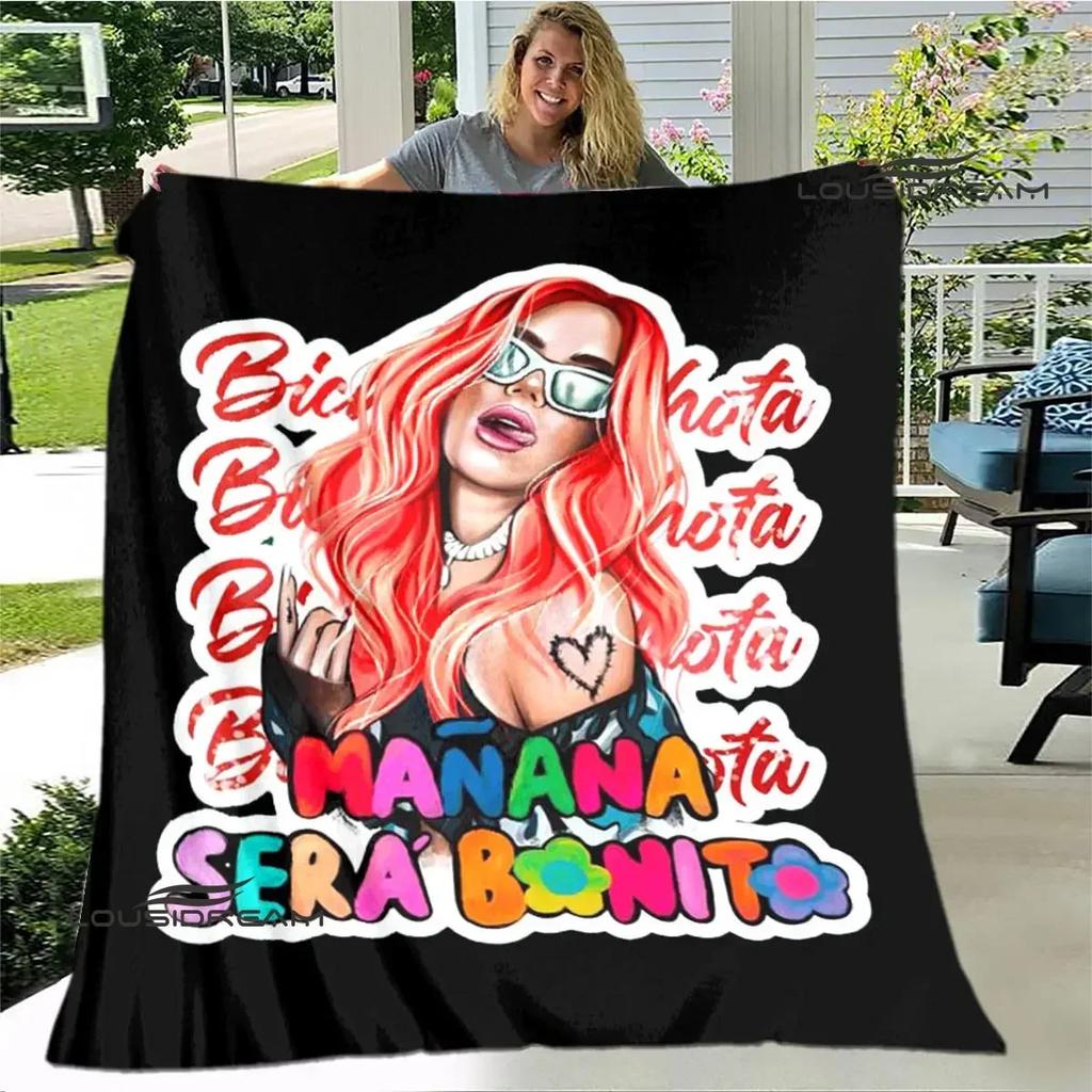 Karol G Retro Printed Blanket Flange Warm Blanket Bed Linings Picnic Blankets Home Travel Blanket Birthday Gift