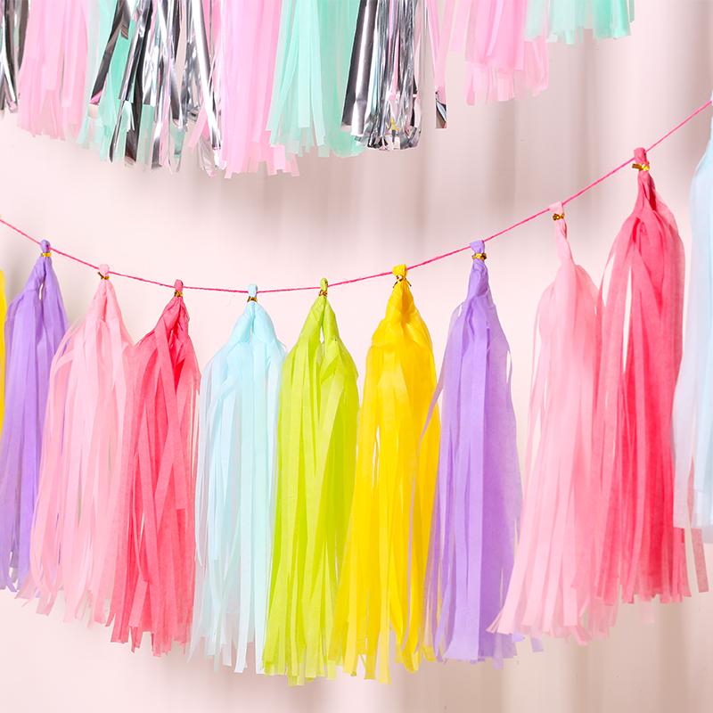 Balloon Tassel Ribbon Decorative Birthday Party Wedding Decoration Streamer Hanging Pendant Latex Balloon Rope Silk Ribbon